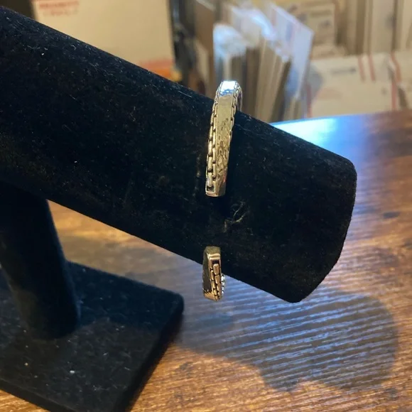 sterling silver and 14k cuff